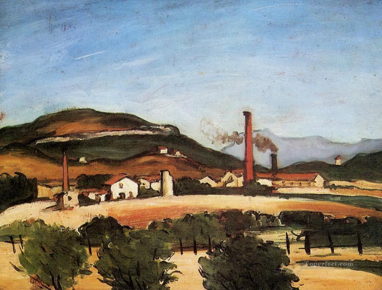 Factories Near Mont de Cengle Paul Cezanne Oil Paintings